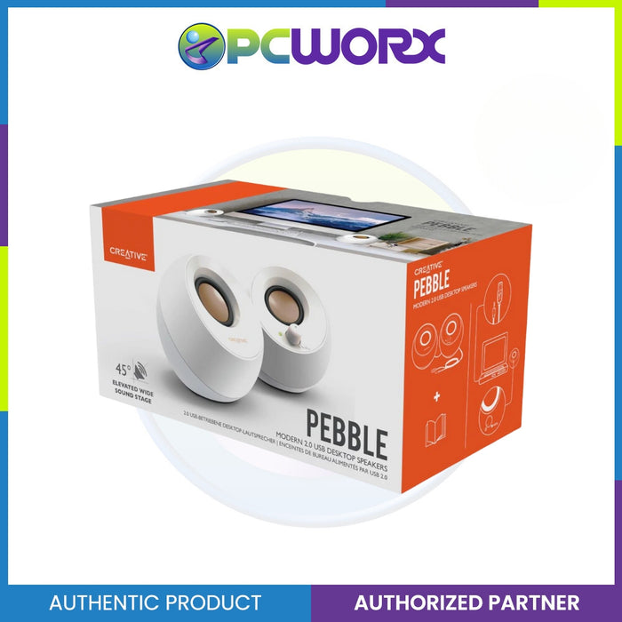 Creative MF1680 Speaker Pebble Plus WW-R BLACK / WHITE | Modern 2.0 USB Speaker | Creative Speaker