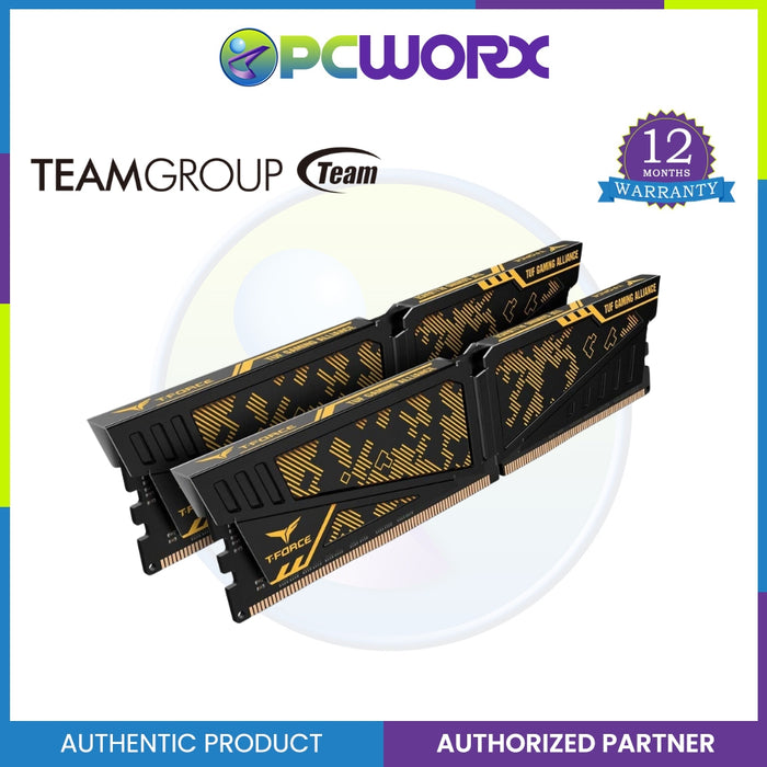 TEAM GROUP VULCAN TUF  8GB | 16GB | 32GB  3600 MHz DDR4 CL18 DDR4 DESKTOP BLACK YELLOW HEATSINK