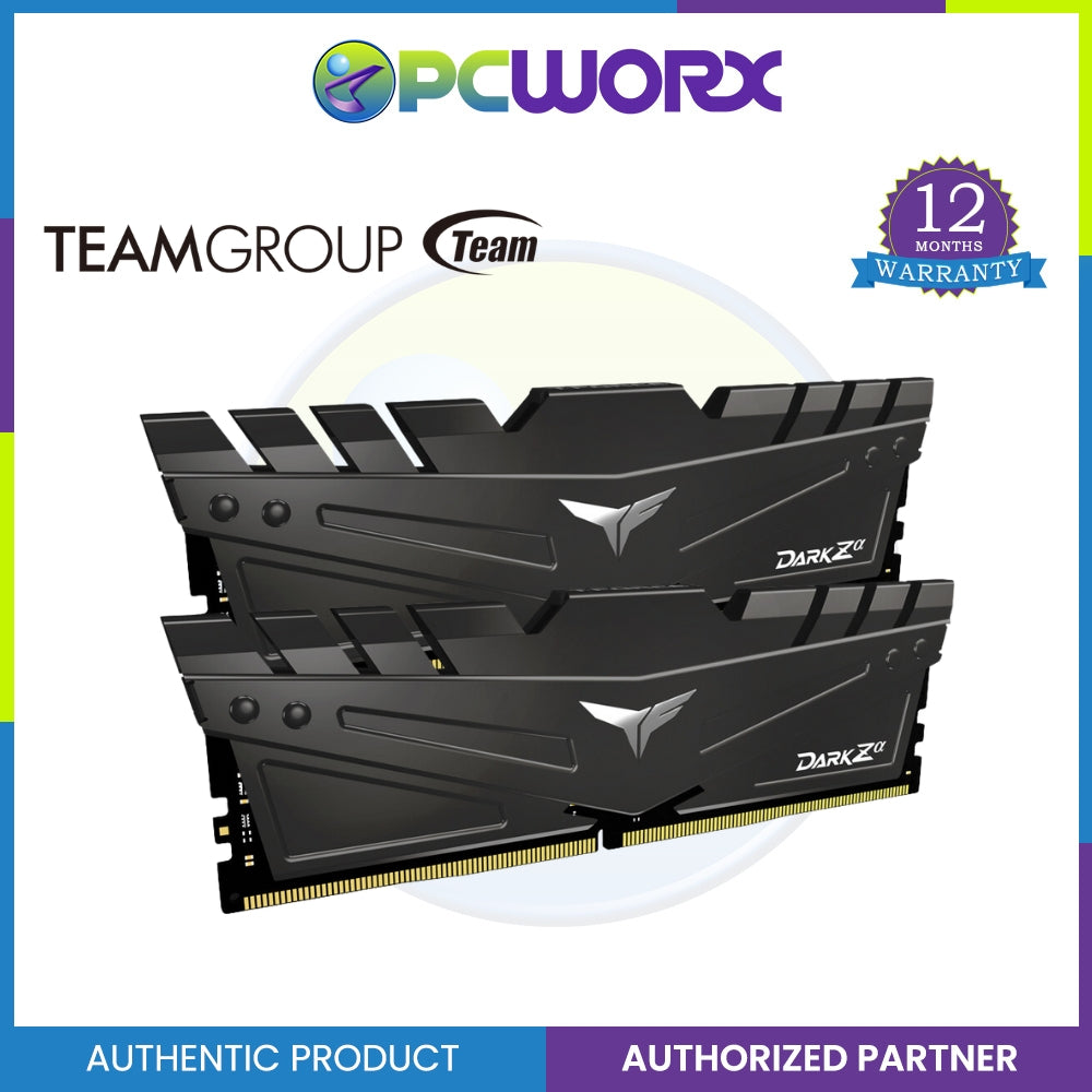 TEAM GROUP DARK Za 16GB (2x8GB) 32GB (2x16GB) 3600 MHz DDR4 CL18 DDR4 DESKTOP MEMORY BLACK HEATSINK