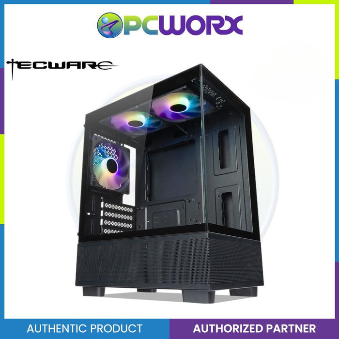 Tecware Infinity M2 Dual Tempered Glass mATX Case w/ 3x120mm ARGB Fans - Black | White