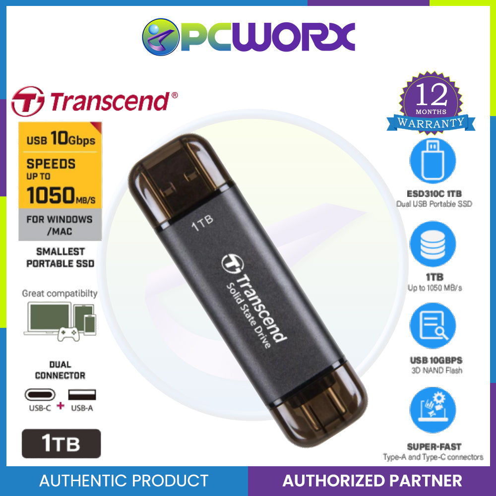 Transcend ESD310C 512GB Zwart | TS512GESD310C Transcend ESD310C 512GB Zwart | TS512GESD310C