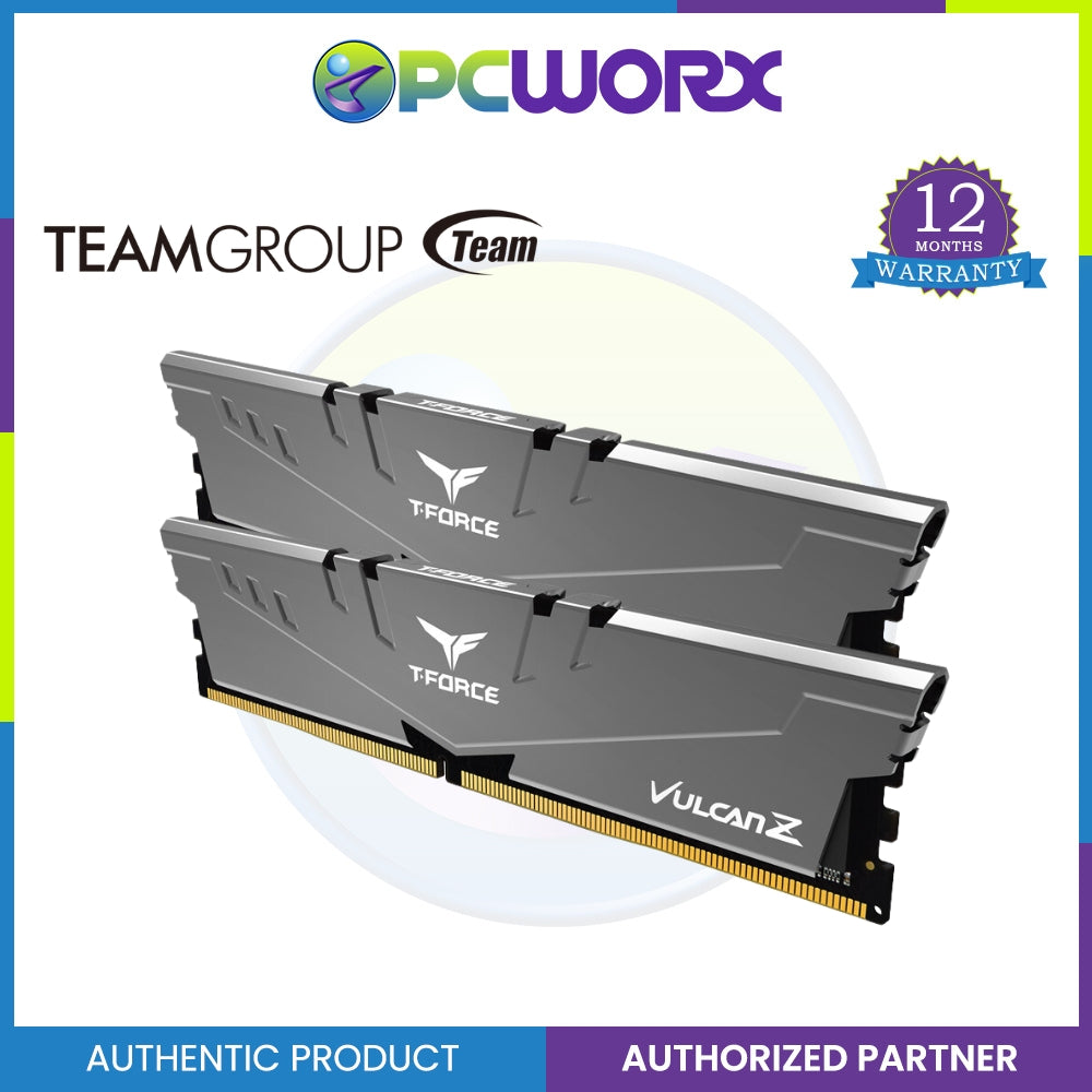 TEAM GROUP VULCAN Z 32GB (2x16GB)  3200 MHz DDR4 CL16 DDR4 DESKTOP MEMORY GRAY