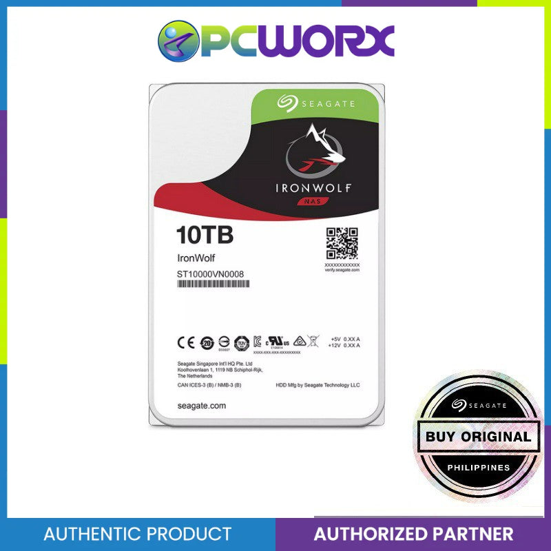 Seagate IronWolf 10TB 3.5-Inch 6Gb/s 7200RPM Internal SATA NAS Hard Drive