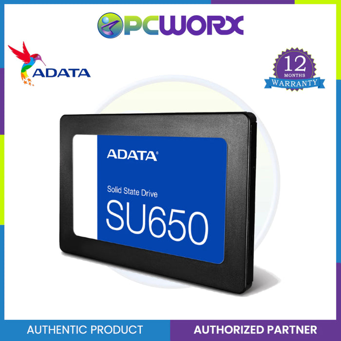 Adata SU650 Solid State Drive 120GB/240GB/480GB SATA 2.5 - New Packaging