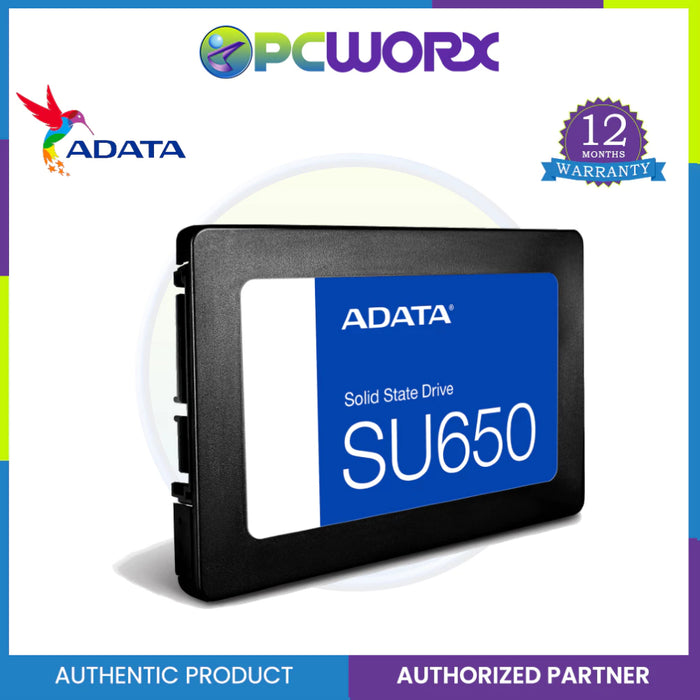 Adata SU650 Solid State Drive 120GB/240GB/480GB SATA 2.5 - New Packaging