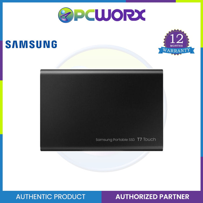 Samsung 1TB T7 Touch Portable USB3.2 (MU-PC1T0K/WW) External SSD