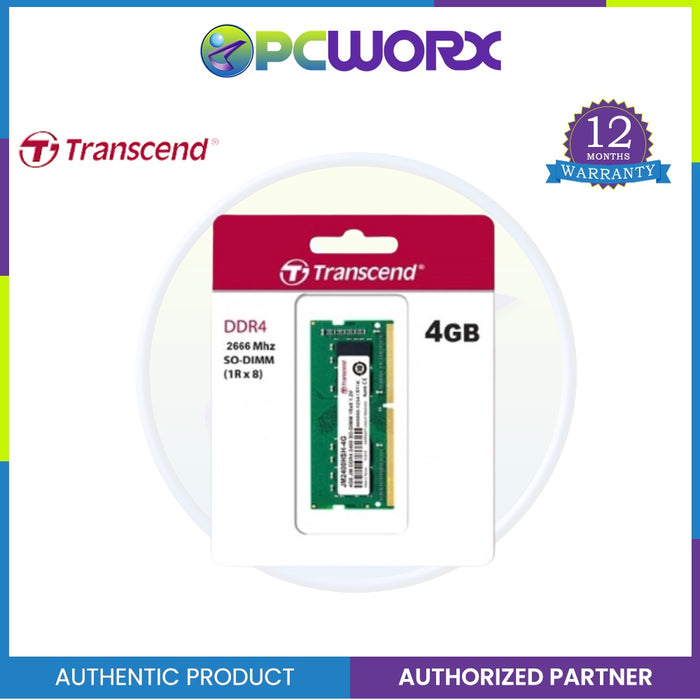 Transcend JM2400HSH-4G 4GB JM DDR4 2400 SO-DIMM 1R