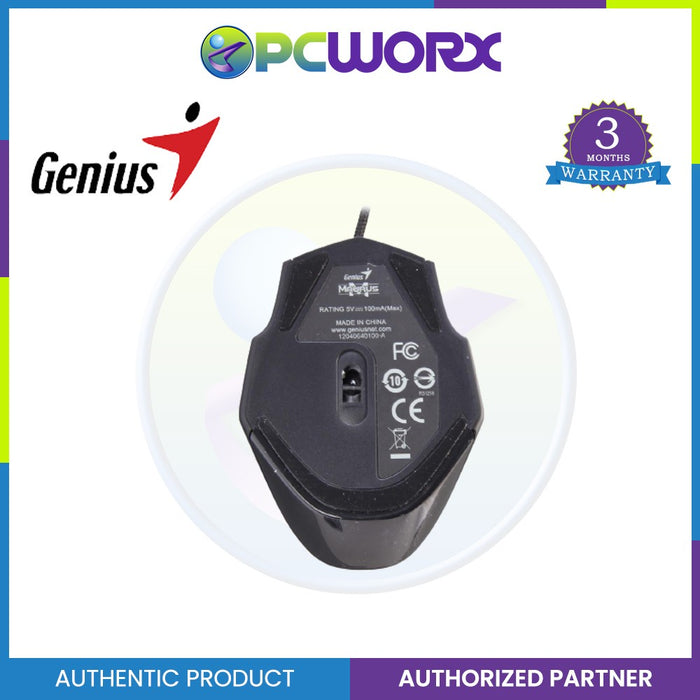 Genius 31010128103 Maurus, 5-Button,15 Macros,USB Black