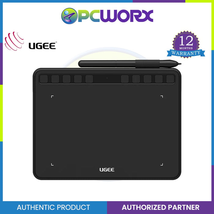 Ugee S640 Portable Drawing Tablet with 10 Shortcut Keys, 6.5x4 inch Digital Pen Tablets