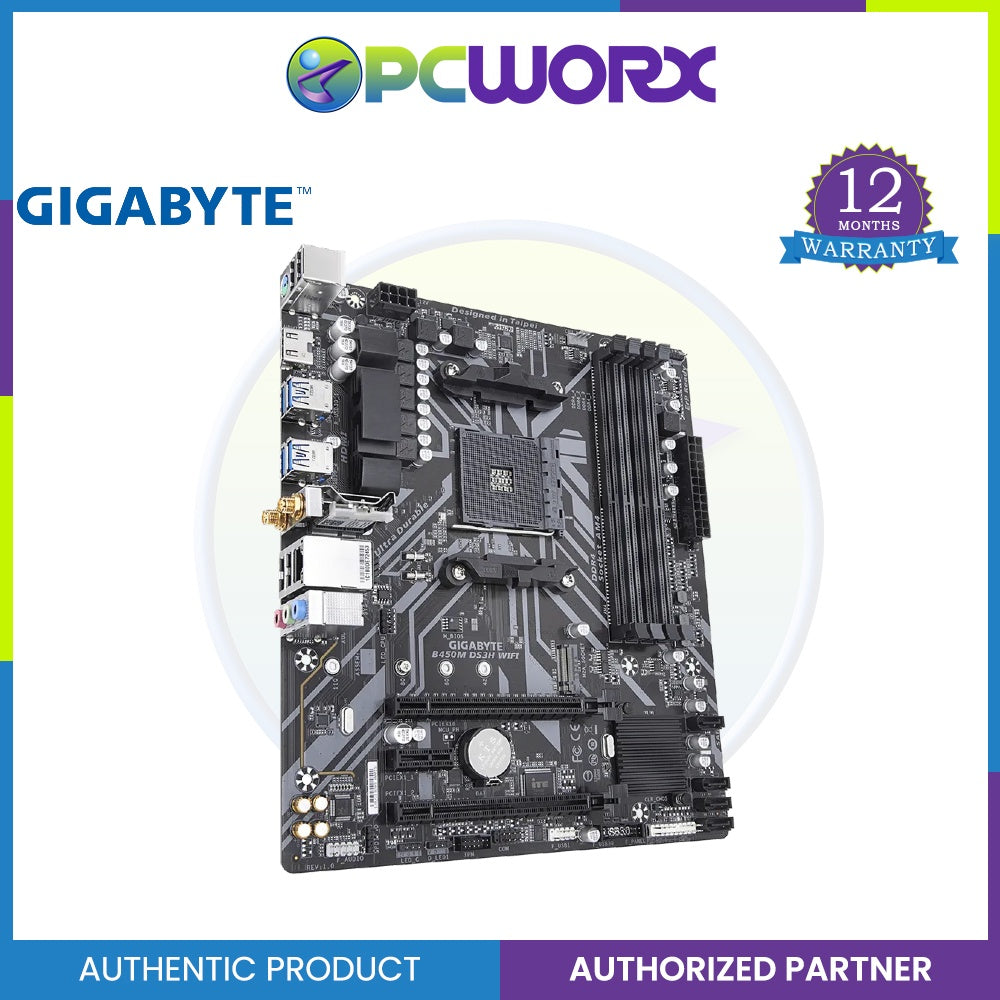 Gigabyte B450M DS3H WIFI Micro ATX AM4 Motherboard