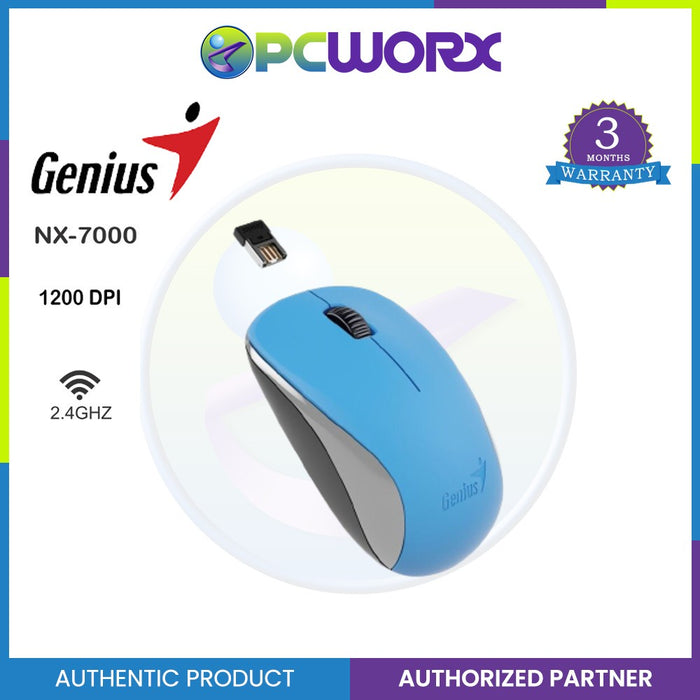 Genius NX 7000 (2.4Ghz wireless BlueEye mouse, 1200 dpi)