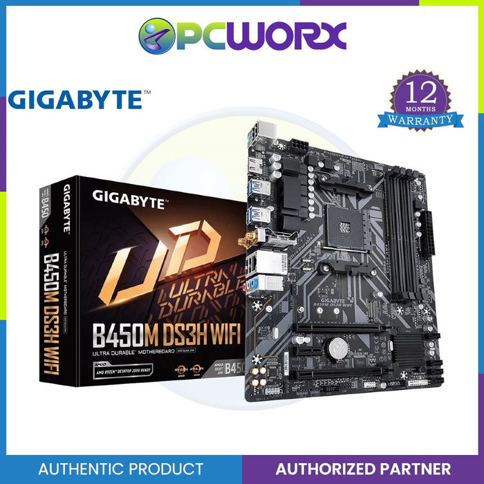 Gigabyte B450M DS3H WIFI Micro ATX AM4 Motherboard