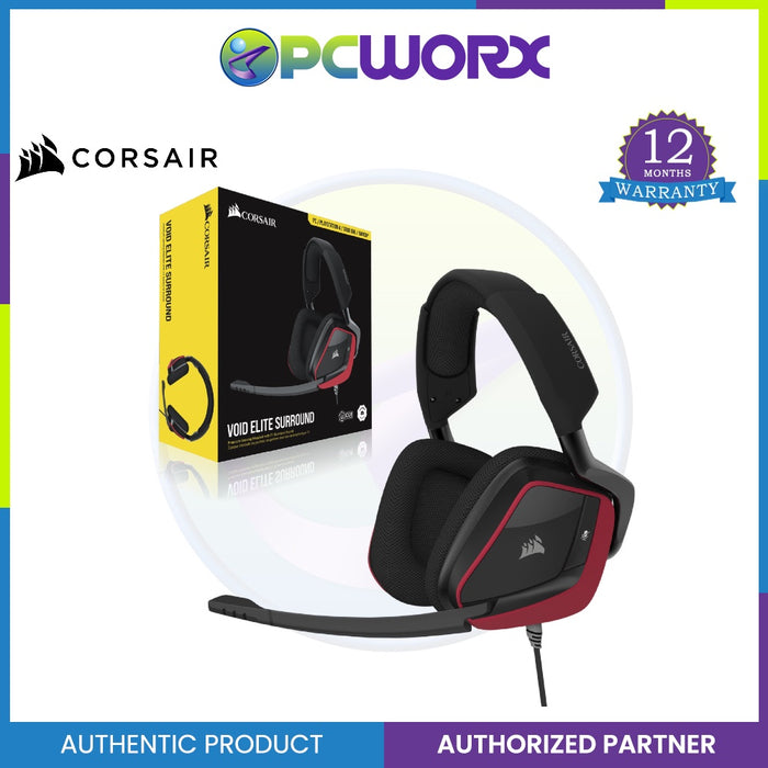 Corsair VOID ELITE SURROUND Premium Gaming Headset with 7.1 Surround Sound —Cherry CS-CA-9011206-AP