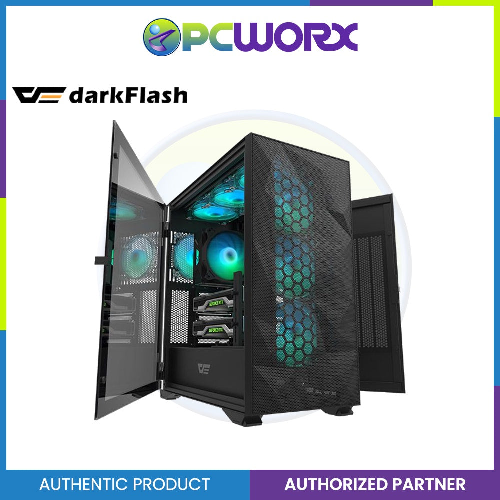 darkFlash DLX21 Mesh Luxury ATX Gaming PC Case