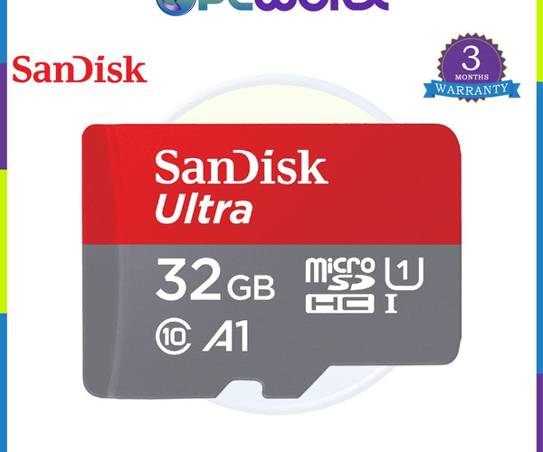 SanDisk 32GB Ultra microSDHC UHS-I Memory Card 120MB/s, C10, U1, Full HD,  A1, Micro SD Card