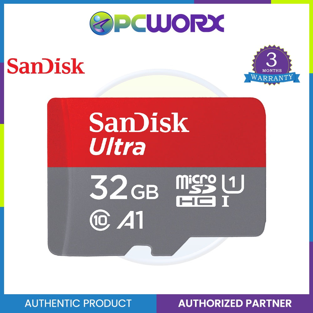 SanDisk 32GB Ultra microSDHC UHS-I Memory Card 120MB/s, C10, U1