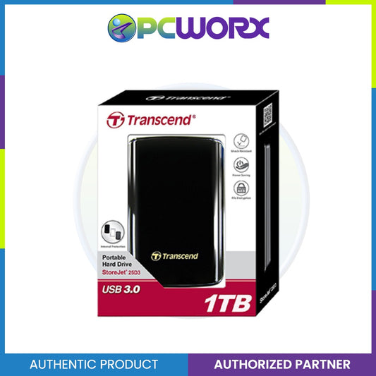Transcend TS1TSJ25D3 1TB StoreJet2.5 D3, Portable