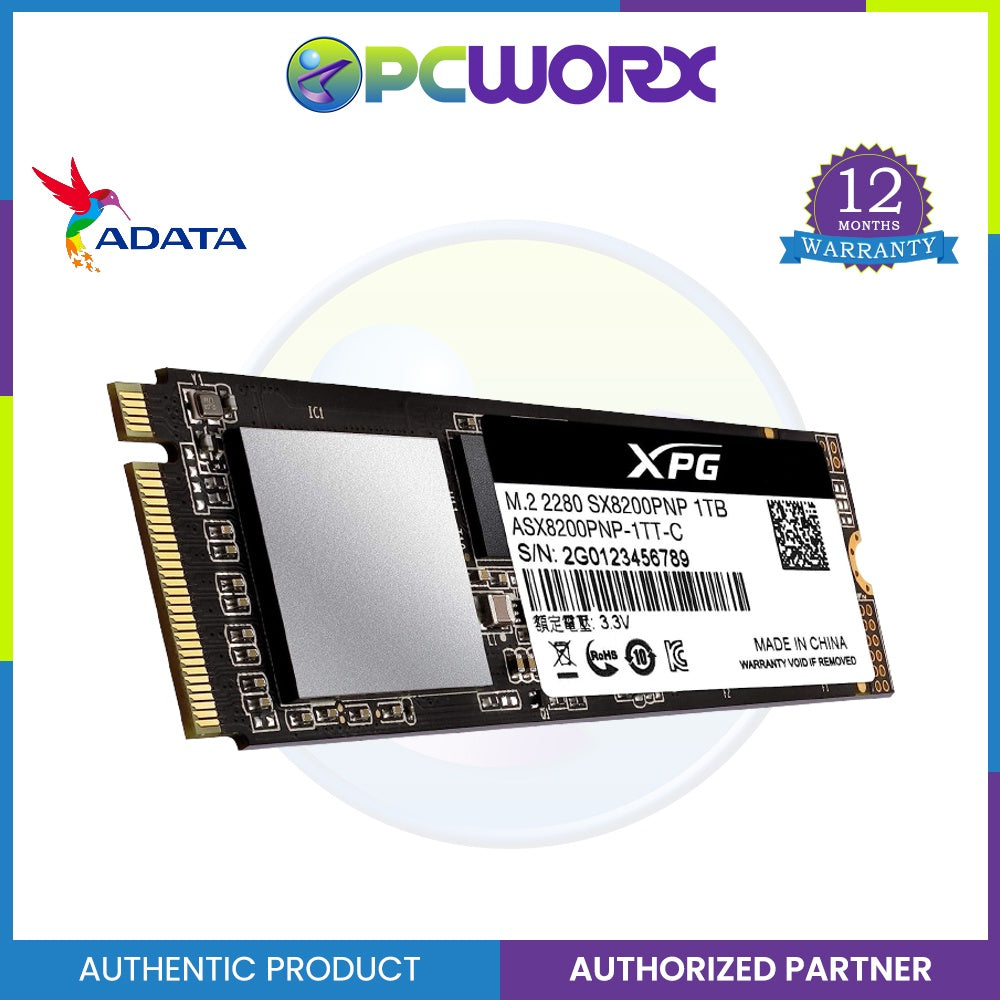 Adata XPG SX8200 Pro 1TB 3D NAND NVMe Gen3x4 PCIe M.2 2280 Solid State Drive R/W 3500/3000MB/s SSD