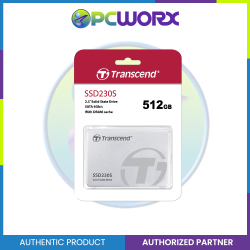 Transcend TS512GSSD230S 512GB 2.5" SSD230S SATA3 3D TLC Aluminum Case