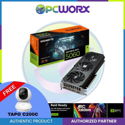 Gigabyte NVIDIA® GeForce RTX™5060 GV-N5060GAMING-OC-8GD GAMING OC 8G GDDR7 GPU